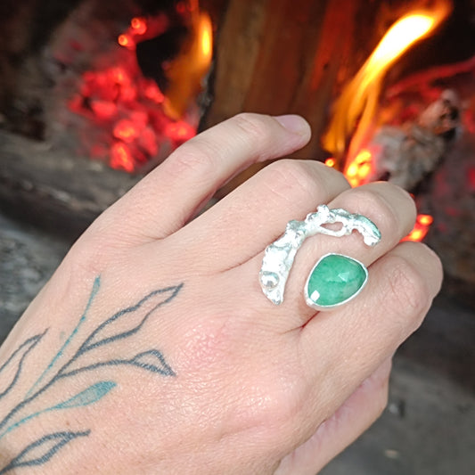 Anillo tú y yo turquesa