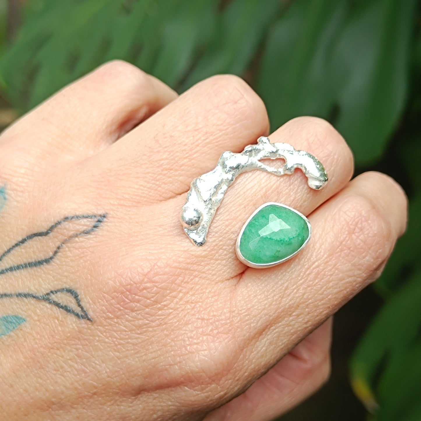 Anillo tú y yo turquesa