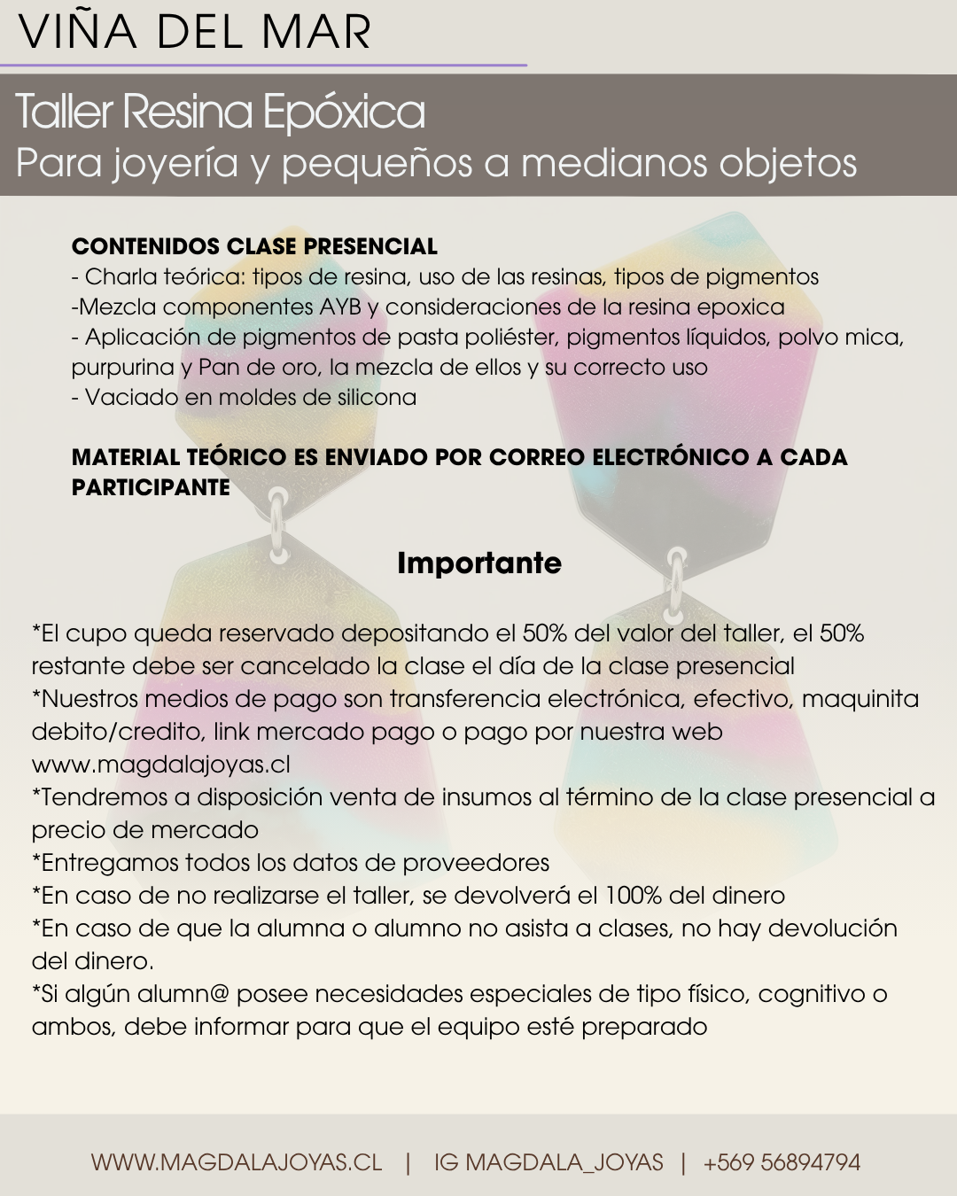 Taller Resina Epóxica Viña del Mar