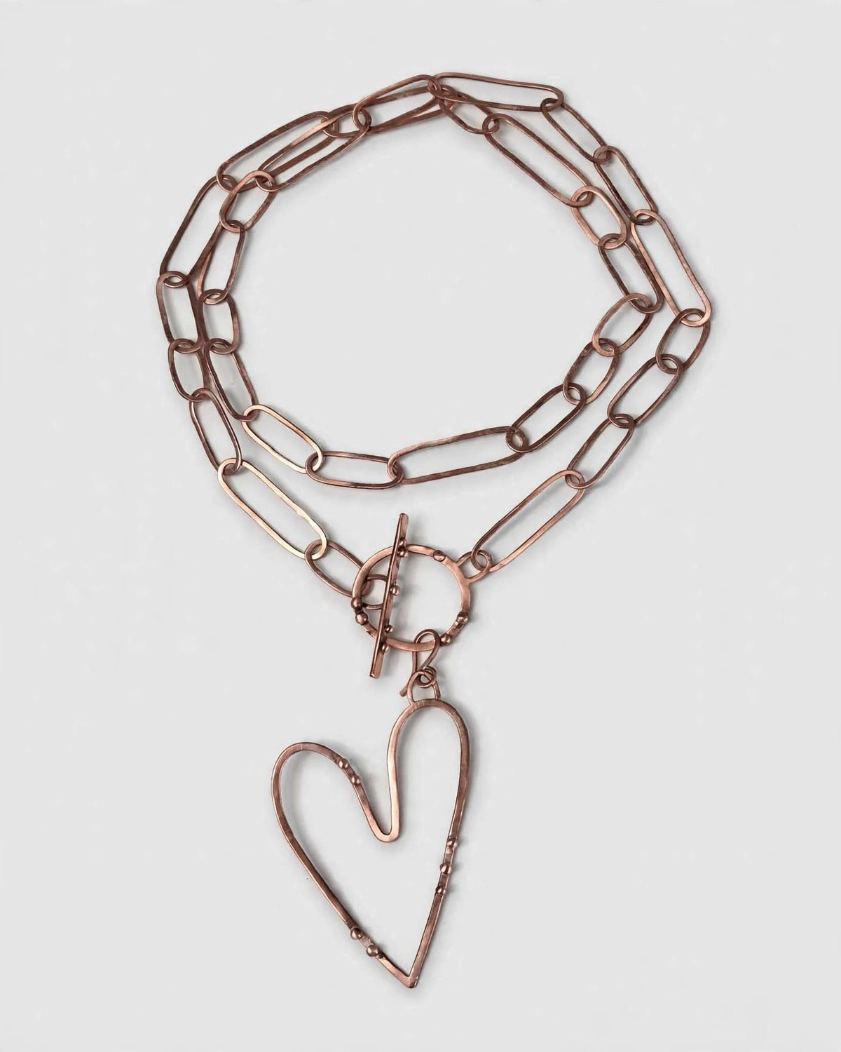 Collar eslabones cobre