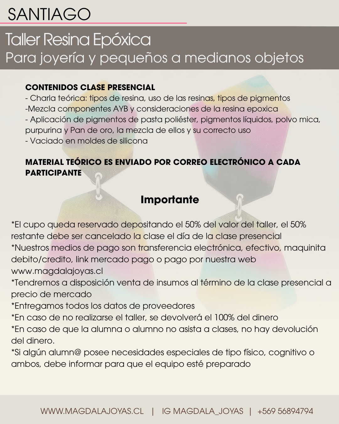 Taller Resina Epoxica Inicial SANTIAGO