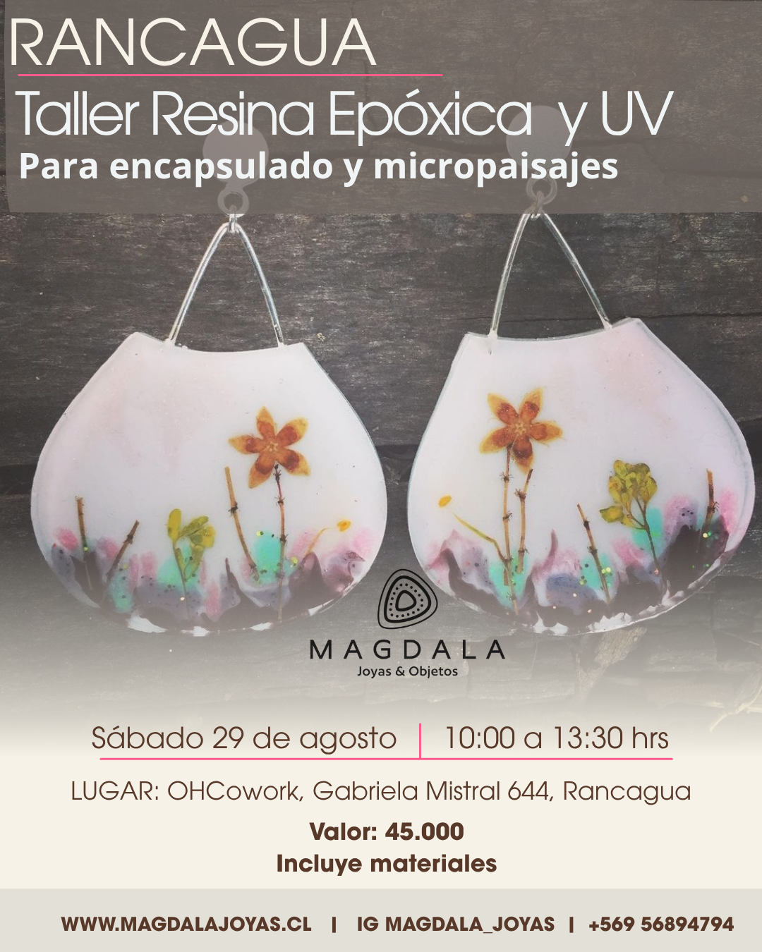 Taller Resina Epoxica y UV para encapsulado y micropaisaje