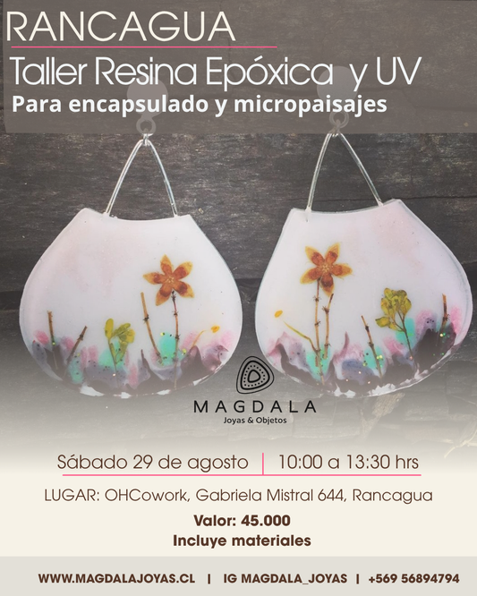 Taller Resina Epoxica y UV para encapsulado y micropaisaje