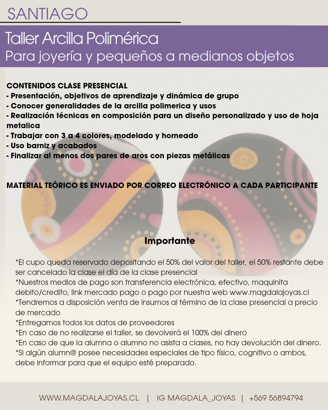 Taller Arcilla Polimérica SANTIAGO