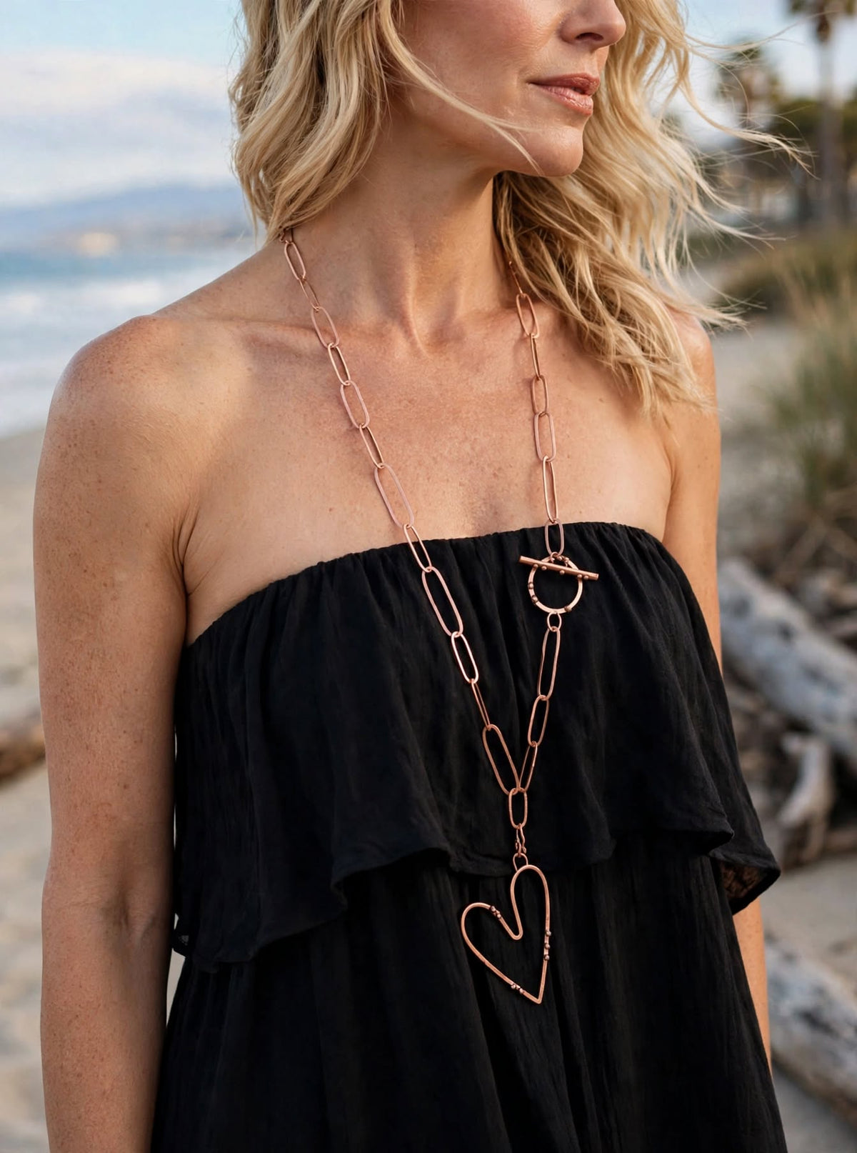 Collar eslabones cobre