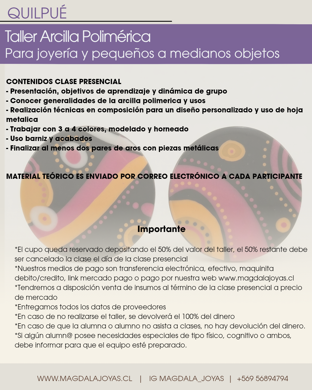 Taller Arcilla Polimérica Quilpué