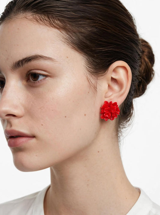 Aros Clavel Rojo
