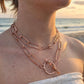 Collar eslabones cobre