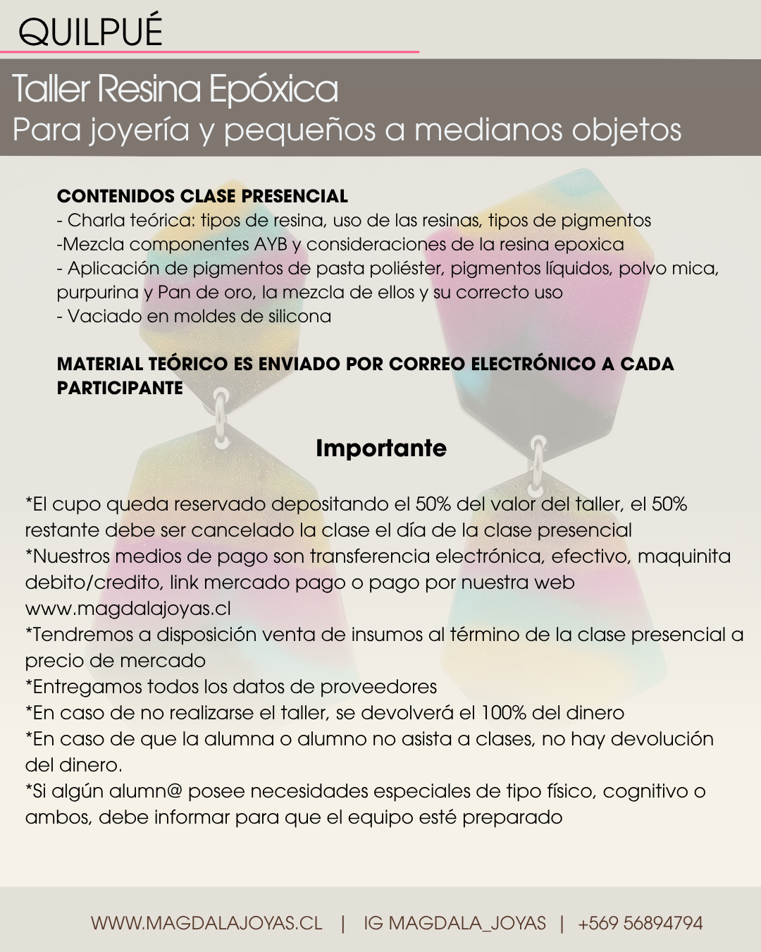 Taller Resina Epóxica Quilpué